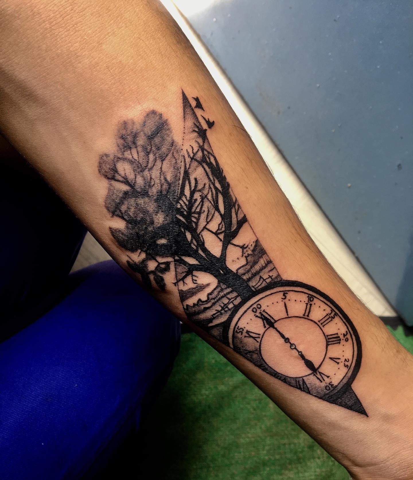 Tree and Time Tattoo