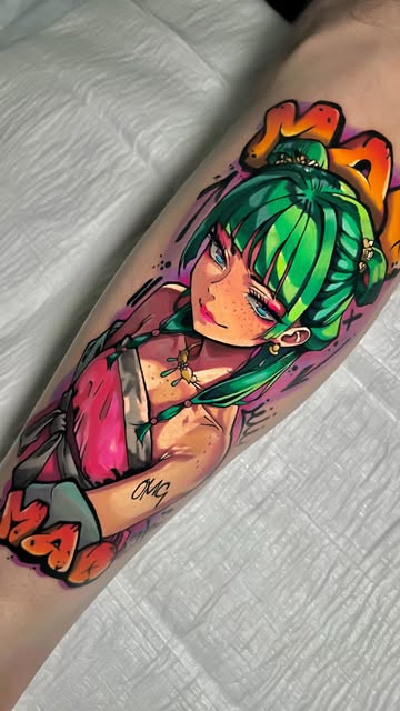 Neon Anime Portrait
