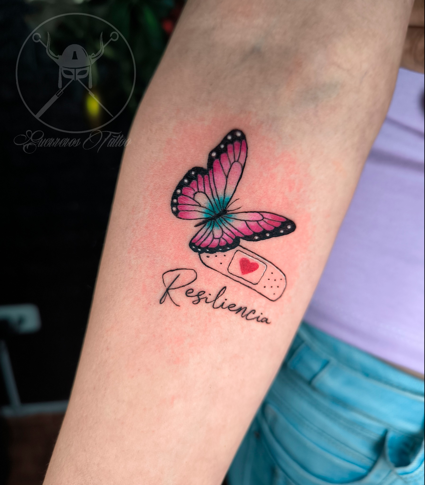 Mariposa y corazón