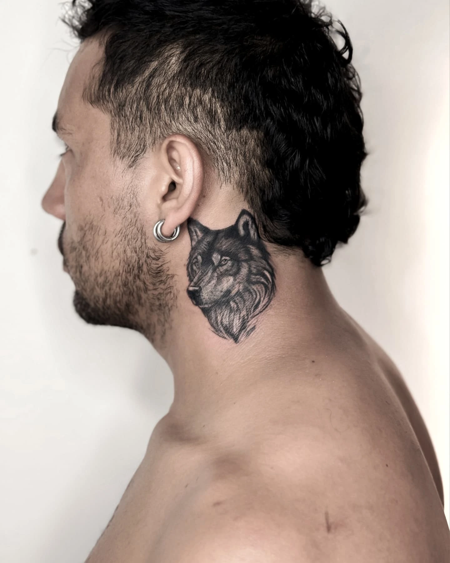 Wolf Neck Tattoo